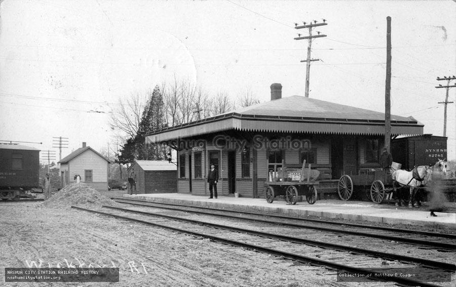 Postcard: Railroad Station, Wickford, Rhode Island